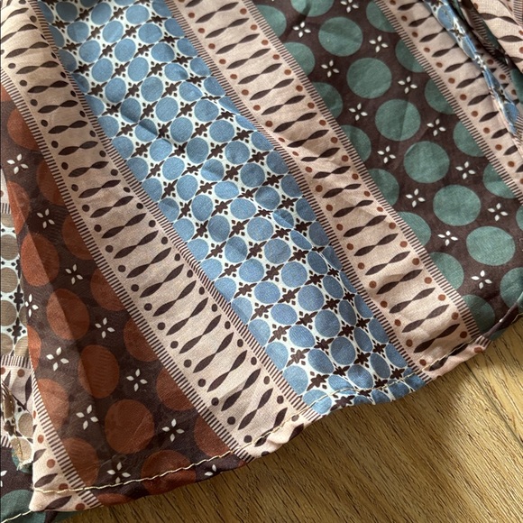 Boho Print Ruffle Hem Mini Dress - Picture 14 of 17